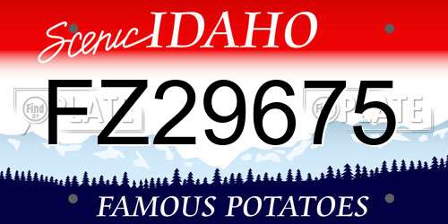 FZ29675 Idaho License Plate