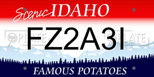 FZ2A3I Idaho License Plate