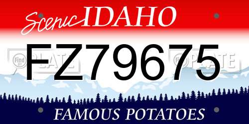 FZ79675 Idaho License Plate