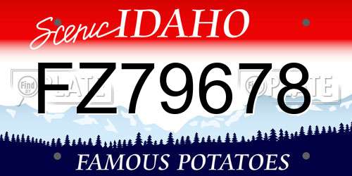 FZ79678 Idaho License Plate