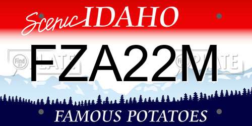 FZA22M Idaho License Plate