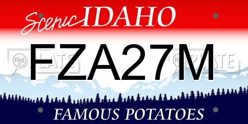 FZA27M Idaho License Plate