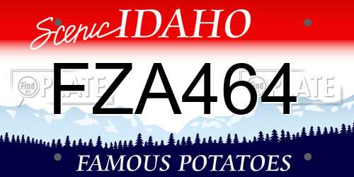 FZA464 Idaho License Plate