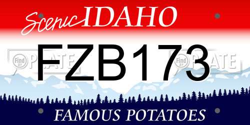 FZB173 Idaho License Plate