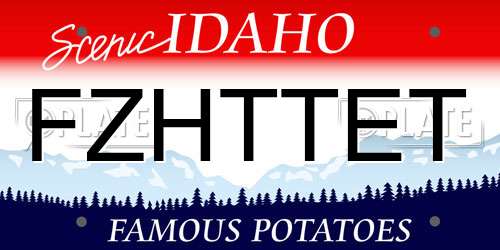 FZHTTET Idaho License Plate
