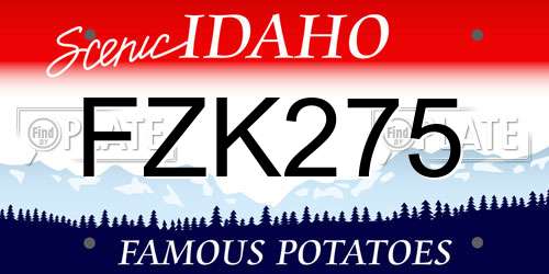 FZK275 Idaho License Plate