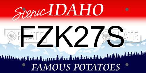 FZK27S Idaho License Plate
