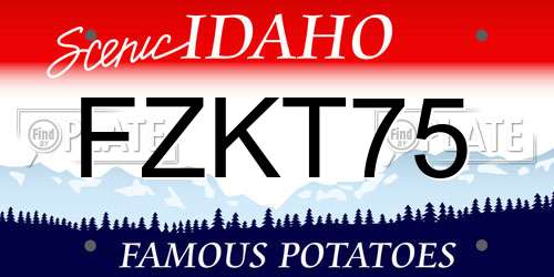 FZKT75 Idaho License Plate