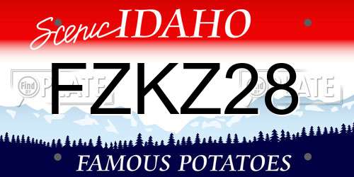 FZKZ28 Idaho License Plate