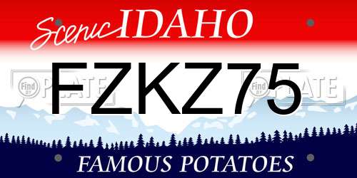 FZKZ75 Idaho License Plate
