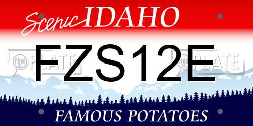FZS12E Idaho License Plate