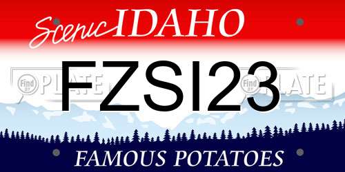 FZSI23 Idaho License Plate