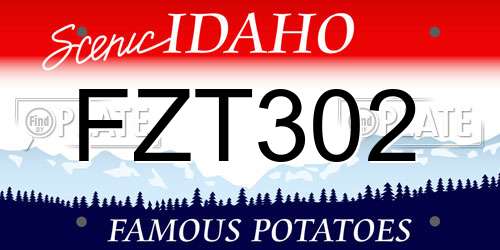 FZT302 Idaho License Plate