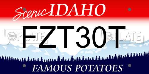 FZT30T Idaho License Plate