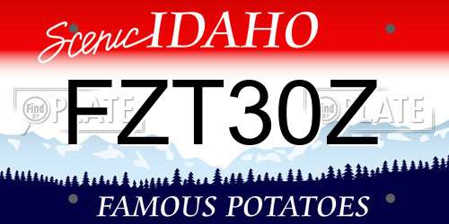 FZT30Z Idaho License Plate