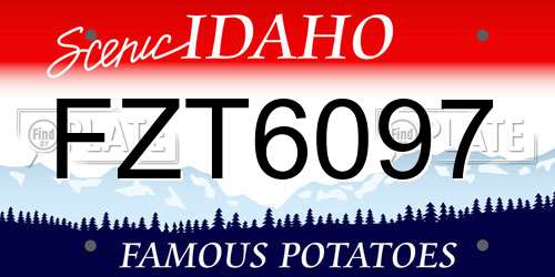FZT6097 Idaho License Plate