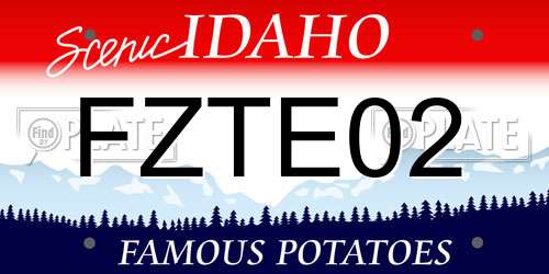 FZTE02 Idaho License Plate