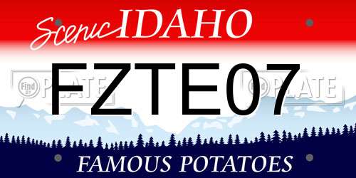 FZTE07 Idaho License Plate