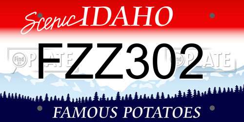 FZZ302 Idaho License Plate