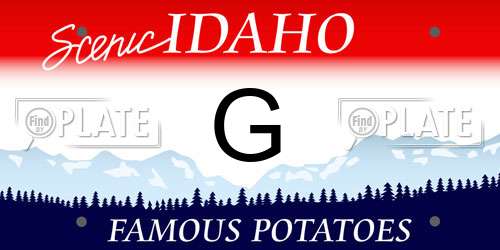 G Idaho License Plate
