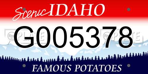 G005378 Idaho License Plate