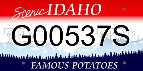 G00537S Idaho License Plate
