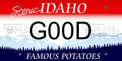 G00D Idaho License Plate