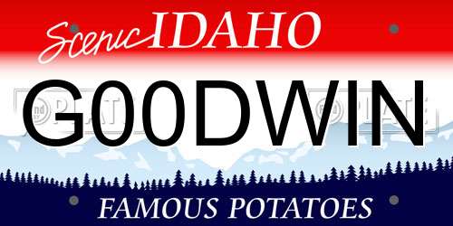 G00DWIN Idaho License Plate