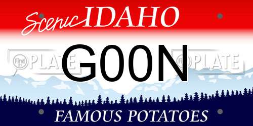 G00N Idaho License Plate