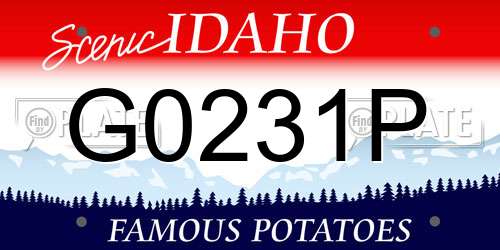 G0231P Idaho License Plate