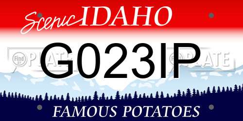 G023IP Idaho License Plate