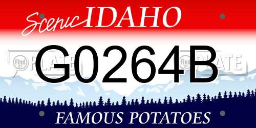 G0264B Idaho License Plate