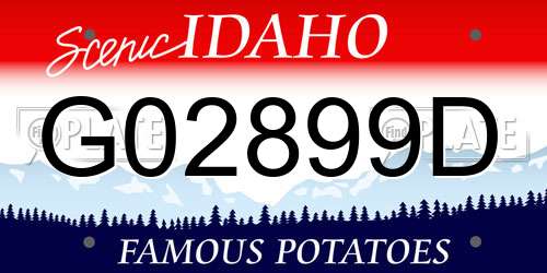 G02899D Idaho License Plate
