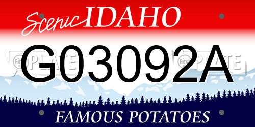 G03092A Idaho License Plate