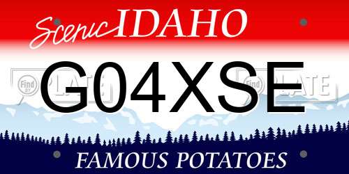 G04XSE Idaho License Plate