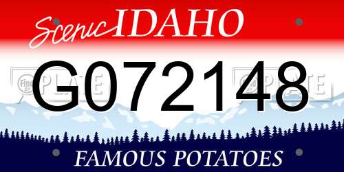 G072148 Idaho License Plate