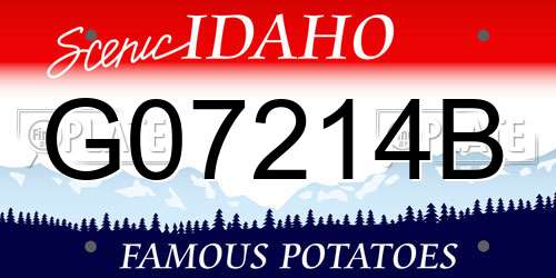 G07214B Idaho License Plate