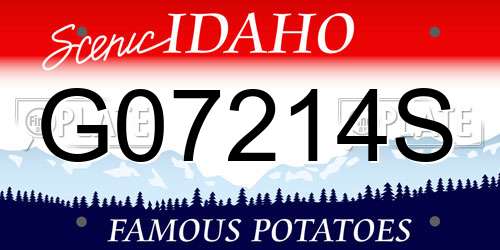 G07214S Idaho License Plate
