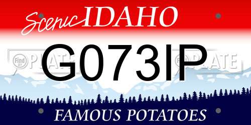 G073IP Idaho License Plate