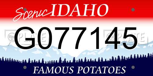 G077145 Idaho License Plate