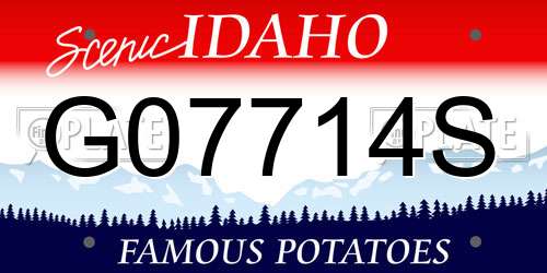 G07714S Idaho License Plate