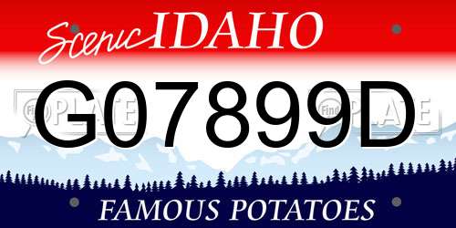 G07899D Idaho License Plate