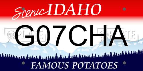 G07CHA Idaho License Plate