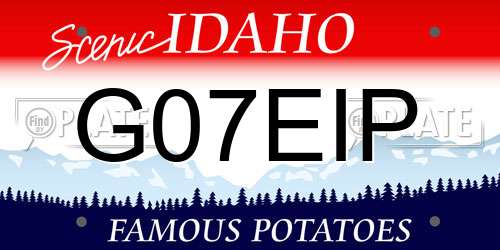 G07EIP Idaho License Plate