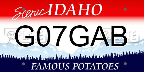 G07GAB Idaho License Plate