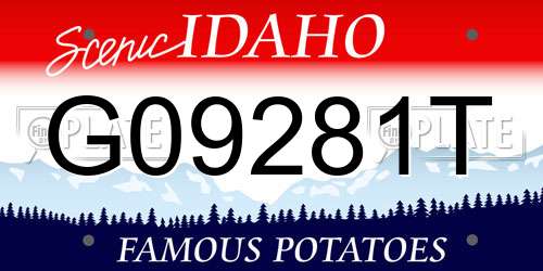 G09281T Idaho License Plate