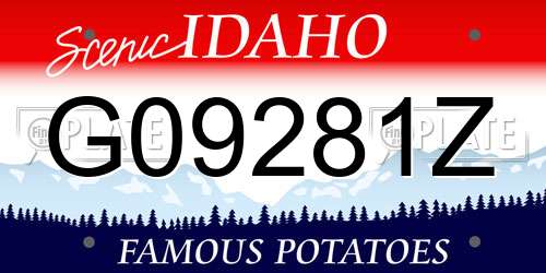 G09281Z Idaho License Plate