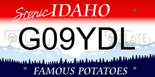 G09YDL Idaho License Plate