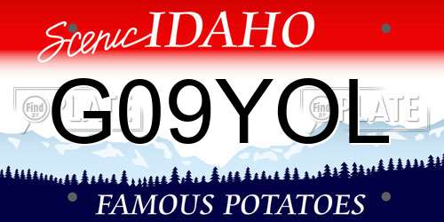 G09YOL Idaho License Plate