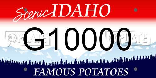 G10000 Idaho License Plate